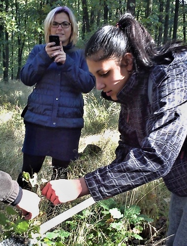 Podzim v lese na Doupovsku děti baví