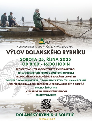 VLS zvou na výlov Dolanského rybníku na Českokrumlovsku