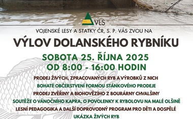VLS zvou na výlov Dolanského rybníku na Českokrumlovsku