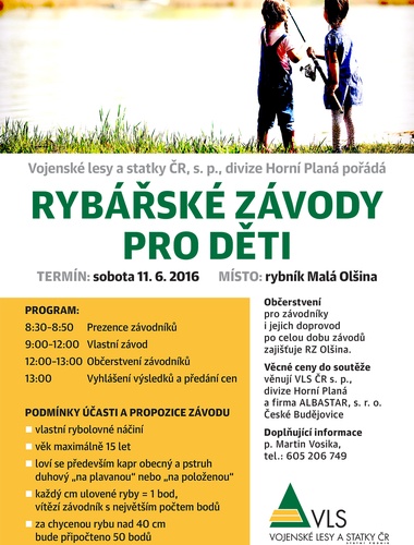 Rybářské závody pro děti