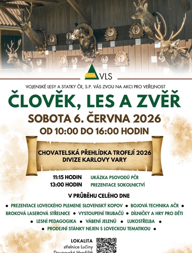 Den v lese plný zážitků: Člověk, les a zvěř 2026