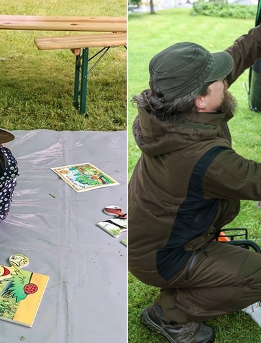 Děti na tradičním krušnohorském pochodu bavili lesní pedagogové VLS
